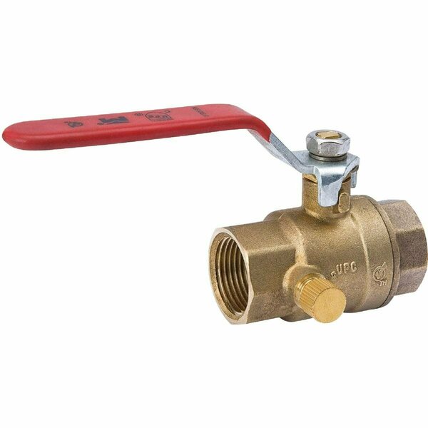 Proline 3/4 In. FIP Forged Brass Full Port Ball Valve 107-754NL